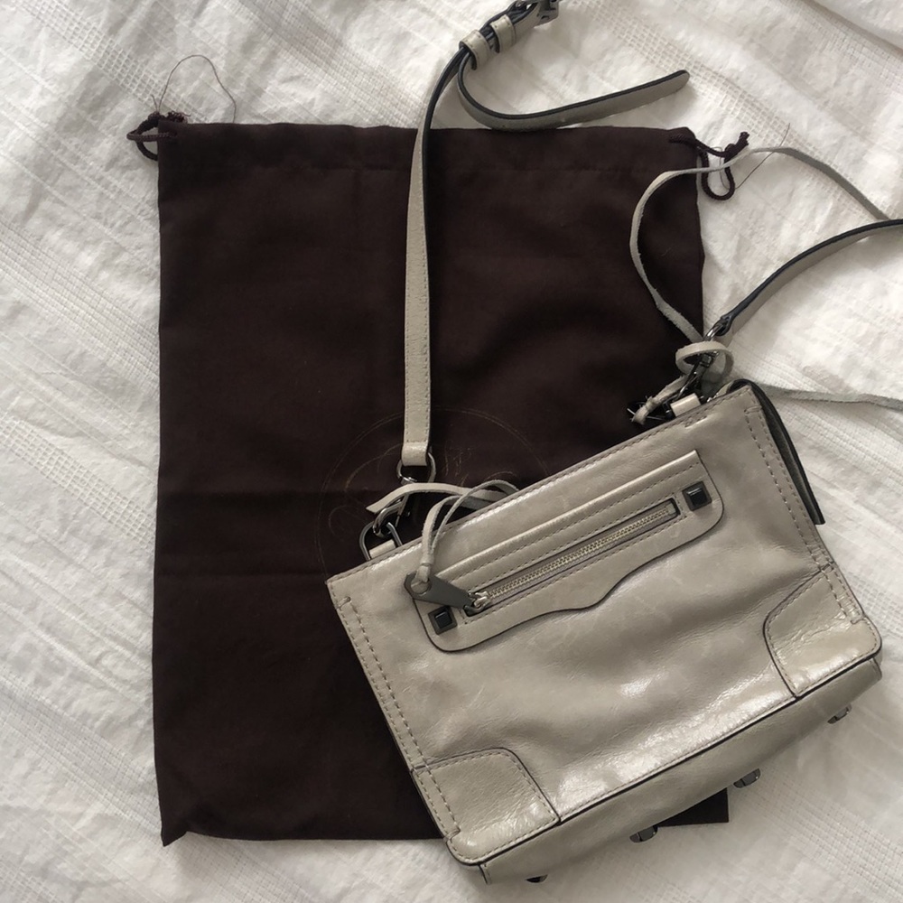 Minkoff Light Leather Grey Crossbody